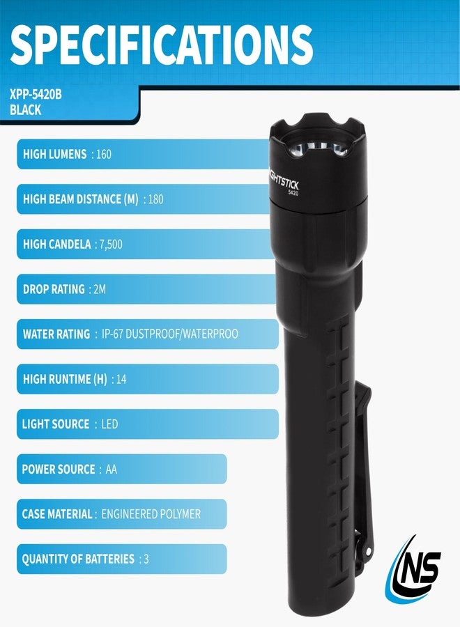 Nightstick XPP-5420B 3 AA Intrinsically Safe Permissible Flashlight, Black - Image 5